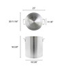 Thunder Group 100 Quart Aluminum Stock Pot New