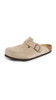 BIRKENSTOCK MEN'S BOSTON SOFT FOOTBED CLOG TAUPE SUEDE SIZE 46 EU New