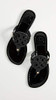 50008647 Tory Burch Women Miller Sandals Perfect Black Patent Size 7.5