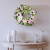NATIONAL TREE 22" ARTIFICIAL SPRING WREATH WITH BLOOMS FLORAL DECORATION - PINK