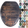 SANILO Wooden Toilet Seat with Soft Close ELONGATED - Decorative, Quiet New
