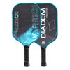 Diadem Warrior Pickleball Paddle, USAPA Approved, Taper Tech Grip, Teal New