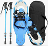 GENERIC WINTER ANTI SLIP WALKING STICK SNOWSHOES SIZE 30" X 30" X 8", BLUE/WHITE