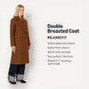 AMAZON ESSENTIALS WOMEN'S RELAXED-FIT WOOL-BLEND COAT - CARAMEL HEATHER LARGE