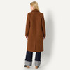 AMAZON ESSENTIALS WOMEN'S RELAXED-FIT WOOL-BLEND COAT - CARAMEL HEATHER LARGE