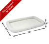 MidWest Homes for Pets QuietTime Dog Bed - White Fleece Bolster New