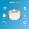 PHILIPS LED 75-WATT 10'' CEILING LIGHT, BRIGHT WHITE, DIMMABLE (1-PACK) - NICKLE New
