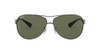 RAY-BAN MENS AVIATOR SUNGLASSES GUNMETAL/POLARIZED GREEN RB3386 - SIZE 63