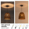 Ahaloye Farmhouse Pendant Lighting 11.81” Rattan Woven Rustic Ceiling B0BFK8LRN1 New