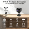 FXURLE Mini Wireless Camera 4K HD Nanny Cam 2.4/5GHz WiFi u6 - Black