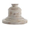 JONATHAN Y Regent Rustic Table Lamp 33" Resin Wood-Look, White Wash New