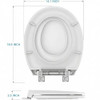 Toilet Seat, Round Toilet Seat with Toddler Seat Built in Potty Training New