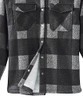 Men’s Magnet Close Adaptive Sherpa Lined Shirt Jacket - Black & Grey Check MED