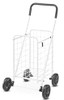 WHITMOR FOLDING UTILITY SHOPPING CART HEAVY DUTY METAL GROCERY CART - WHITE