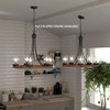 Maxax 5 Lights Wagon Wheel Chandelier Rustic Farmhouse Ceiling Light - Black New