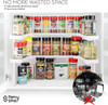 SPICY SHELF PATENTED SPICE RACK AND STACKABLE ORGANIZER ADJUSTABLE - WHITE New