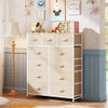 WLIVE Tall Dresser for Bedroom, 11 Drawer Chest of Drawers, Cream White