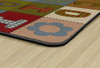 Flagship Carpets ABC Quilt Classroom Educational Area Rug, 6' x 8'4" - Earthtone