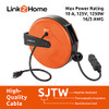 LINK2HOME 30 FT. RETRACTABLE EXTENSION CORD REEL, 3 OUTLETS, MOUNTABLE LA057D