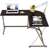 SHW L-SHAPED COMPUTER GAMING DESK OD-41L-E - ESPRESSO