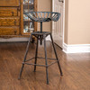 CHRISTOPHER KNIGHT HOME CHAPMAN SADDLE BARSTOOL, BLACK BRUSH COPPER - BROWN New