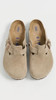 0560771 BIRKENSTOCK MEN BOSTON SOFT FOOTBED CLOG TAUPE SUEDE SIZE 13