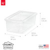 IRIS USA 20-Pack 6 Qt Storage Bins with Lids, Clear, Stackable B07DFBSTFR New