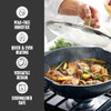 GREENLIFE NONSTICK 12” 5QT WOK WITH LID PFAS-FREE CC009252-001 - GRANITE BLACK
