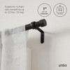 Umbra Cappa Curtain Rod for Windows, Adjustable, 36 to 66 Inches, Black New