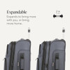 SWISSGEAR Sion Softside Expandable Spinner Luggage Dark Grey 2-Piece Set New