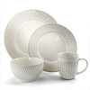 B081TMT7Z7 Elama Market Finds 16 Piece Round Stoneware Dinnerware White - NEW New