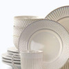 B081TMT7Z7 Elama Market Finds 16 Piece Round Stoneware Dinnerware White - NEW New