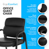 Oline Leather Guest Chair Padded Arms Reception Meeting Conference Waiting Room New