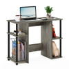 FURINNO JAYA COMPUTER STUDY DESK WITH OPEN STORAGE, FRENCH OAK GRAY/BLACK