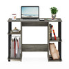 FURINNO JAYA COMPUTER STUDY DESK WITH OPEN STORAGE, FRENCH OAK GRAY/BLACK
