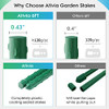 Ativia 6FT 25PCS Garden Stakes Plant Support Steel Tube & Plastic Coated Sticks