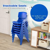 AXIDOU 4 PACK PREMIUM 11" H PLASTIC STACKABLE SCHOOL CHAIRS - RED