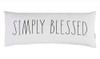 Rae Dunn 14" x 35” Decorative Pillow Simply Blessed Embroidered B0899J4QWT - New New