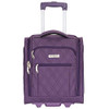 Flight Knight 16.5" Carry On Suitcase Small Rolling Tote Bag - Purple Quilted New