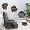 WAYTRIM Indoor Chaise Lounge Chair 6-Position Lazy Sofa Armrests - Charcoal New