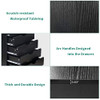YITAHOME 5 Drawer Chest Mobile File Cabinet with Wheels Home Office - Black New