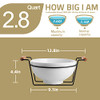 Sweejar 3.7 Quarts Porcelain Bowl with a Stand B087LV7PWB - White New