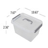 Nesmilers 6 Packs 6L Plastic Storage Boxes Small Clear Bins W Lid B08B3F94QY New