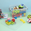 Nesmilers 6 Packs 6L Plastic Storage Boxes Small Clear Bins W Lid B08B3F94QY New
