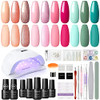 Gel Nail Polish Starter Kit with U V Light 10pcs Gel polish Set B08YJHBRD4 New