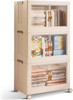 HEARTH & HARBOR 3 PACK STACKABLE STORAGE BINS WITH LIDS 21 GAL 84.5 QT - WHITE
