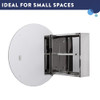 Croydex Severn Round Bathroom Mirror Cabinets - Stainless Steel New
