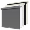 SUNOFF CORDLESS BLACKOUT ROLLER SHADES BLINDS FOR WINDOWS 34"W X 72"H - GRAY New