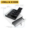 HK SYSTEMS 13" Heavy Duty Manual Push-Open Cash Drawer 4Bill/5Coin -White