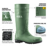 HISEA Men's Steel Toe Rain Boots PVC Rubber Boots - B091B3QWCV - Green 10